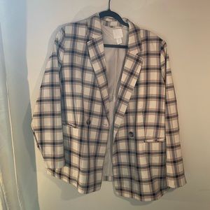 H&M plaid blazer